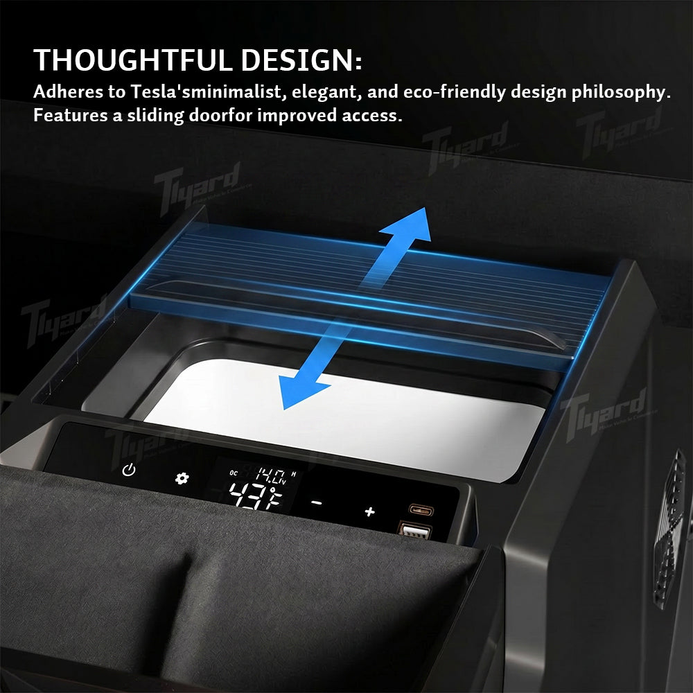 Cybertruck App Control Console Fridge with Built-in Touchscreen