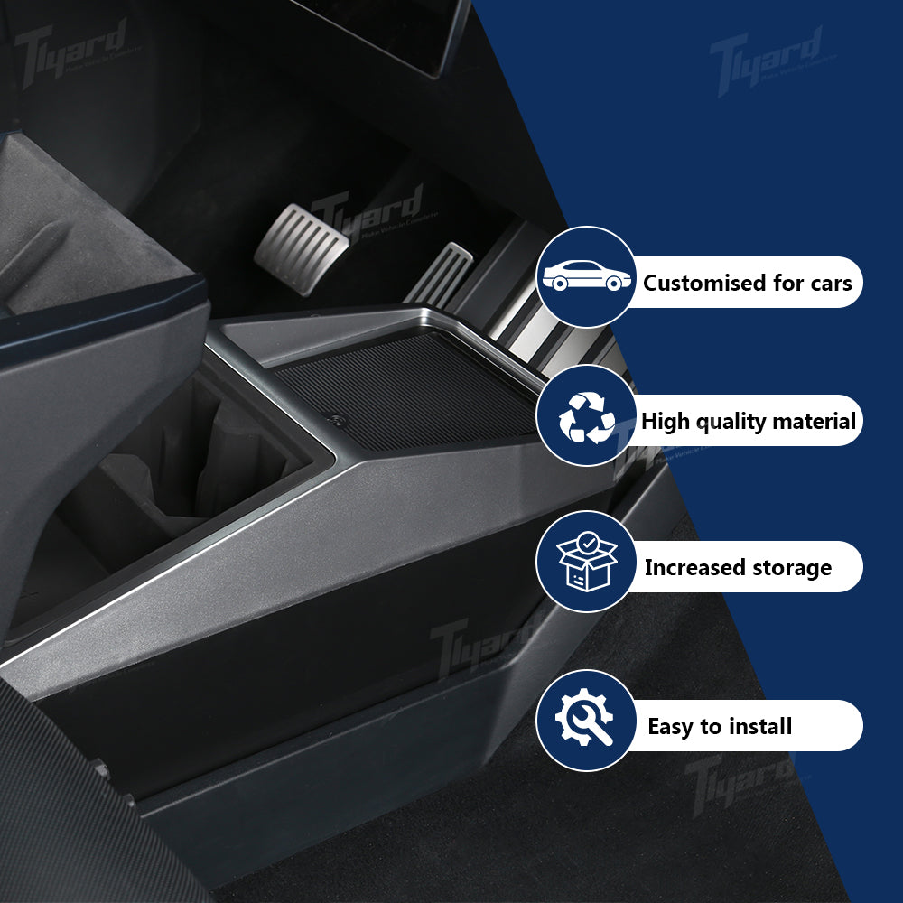 2024+ Cybertruck Center Console Organizer Dual-Layer Multi-Function Storage Box