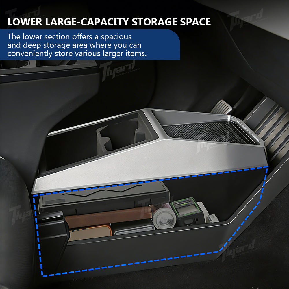 2024+ Cybertruck Center Console Organizer Dual-Layer Multi-Function Storage Box