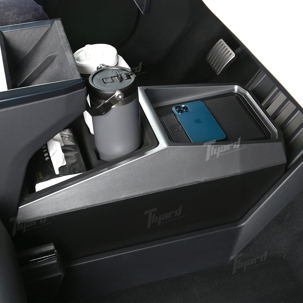 2024+ Cybertruck Center Console Organizer Dual-Layer Multi-Function Storage Box