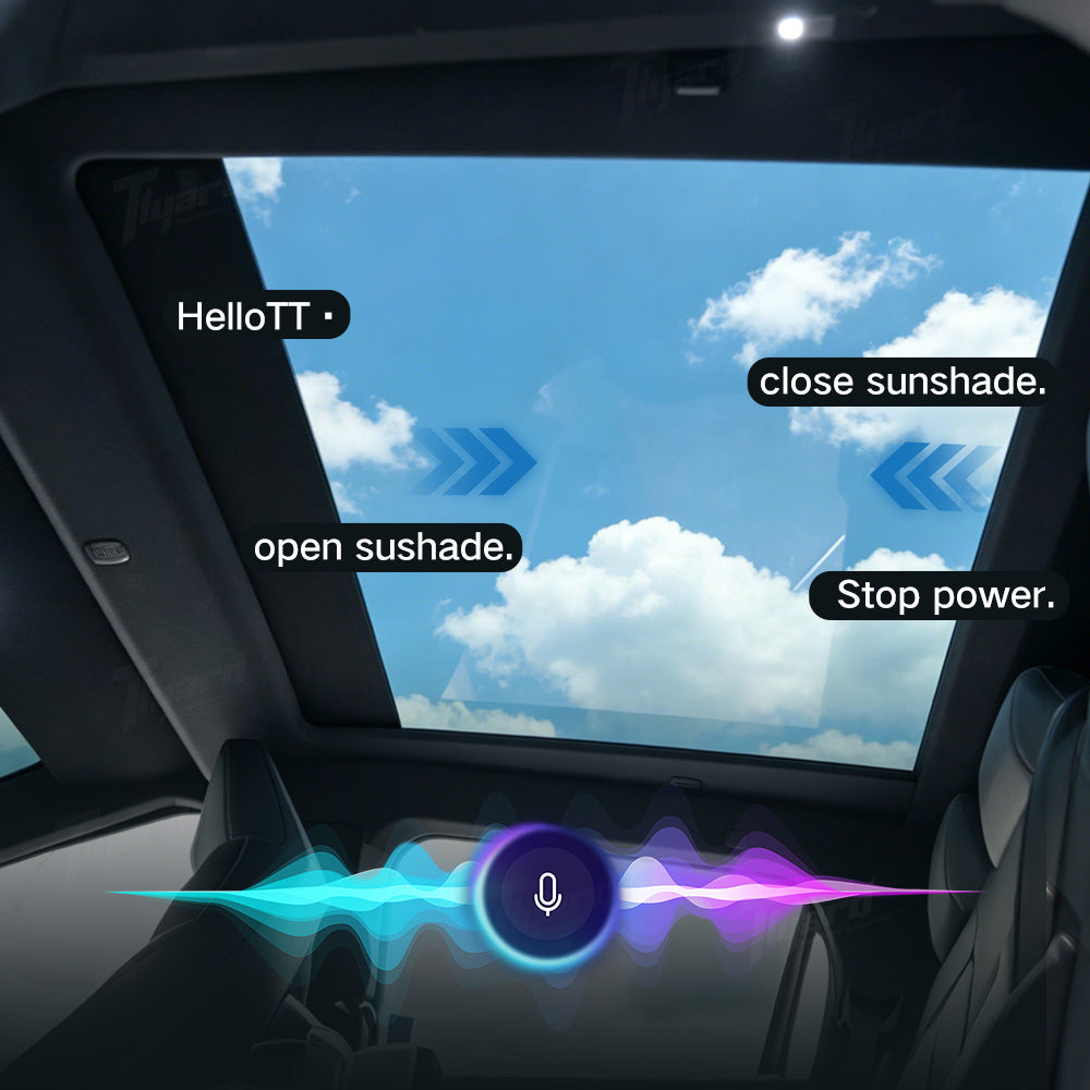 Cybertruck Electric Power Sunshade Voice Control Sunroof Shade | Tlyard