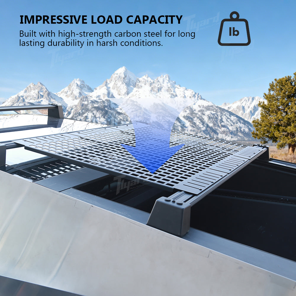Cybertruck Roof Rack Molle Panels Modular Overhead Storage Solution