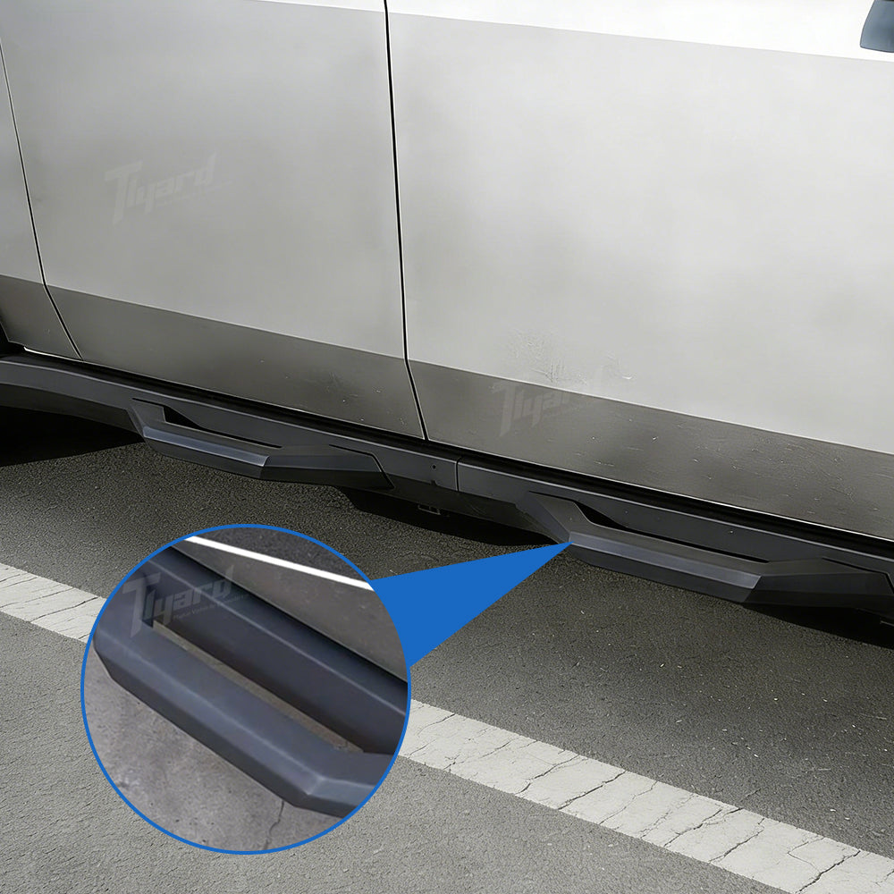 Cybertruck Running Boards with Integrated Rocker Panels - Full Side Skirt & Step Kit | Tlyard