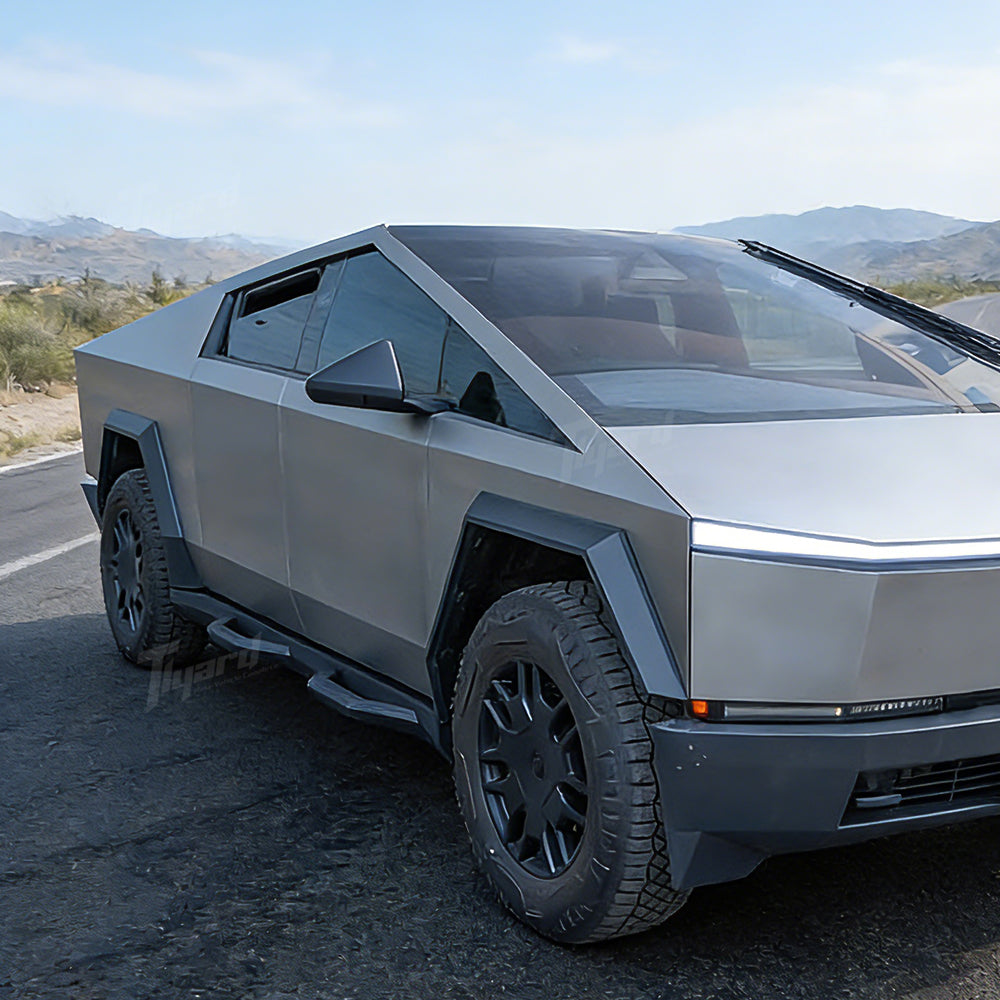 Cybertruck Running Boards with Integrated Rocker Panels - Full Side Skirt & Step Kit | Tlyard