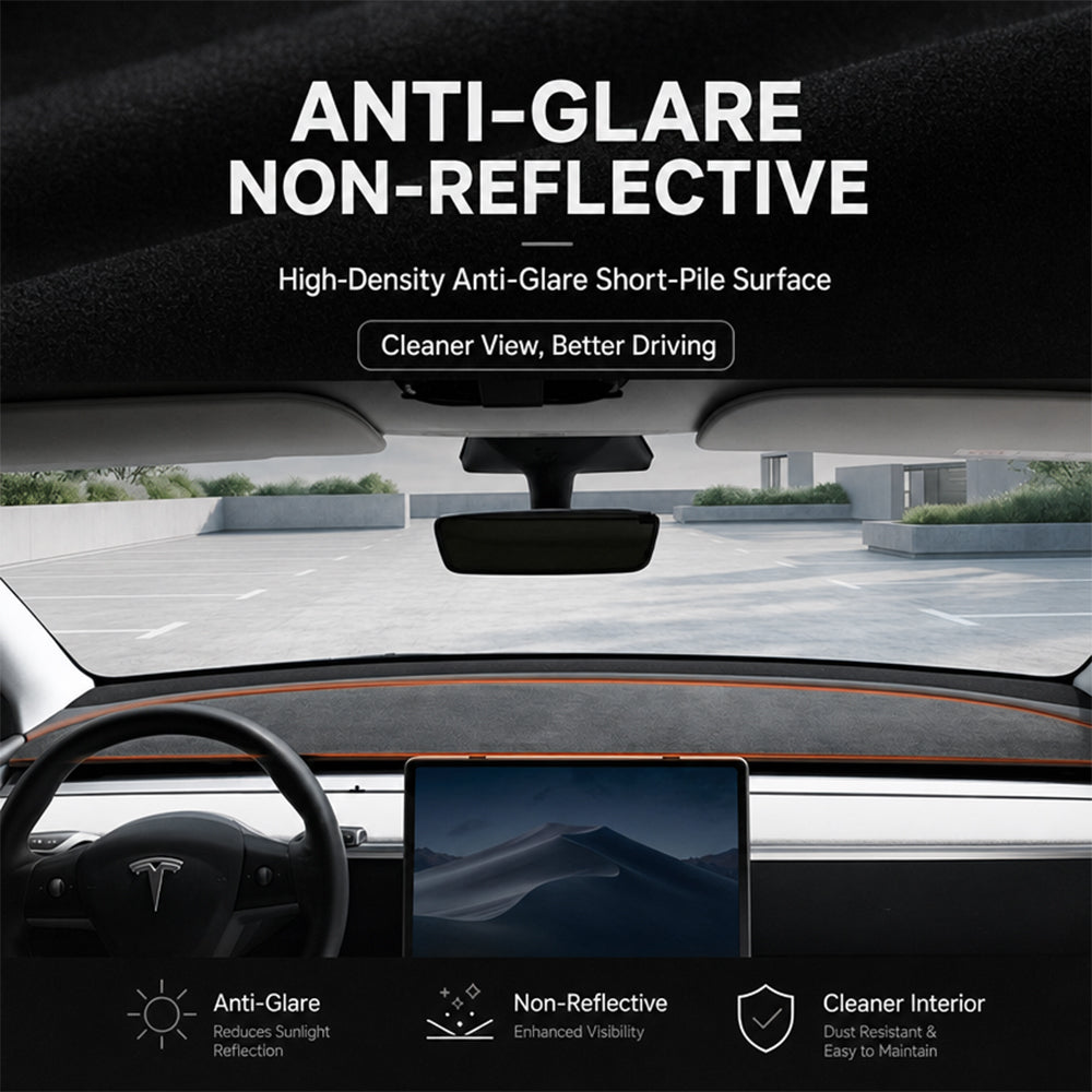 Model Y/ Y Juniper Dashboard Cover Mat | Anti-Glare Suede Dash Sunshade Pad