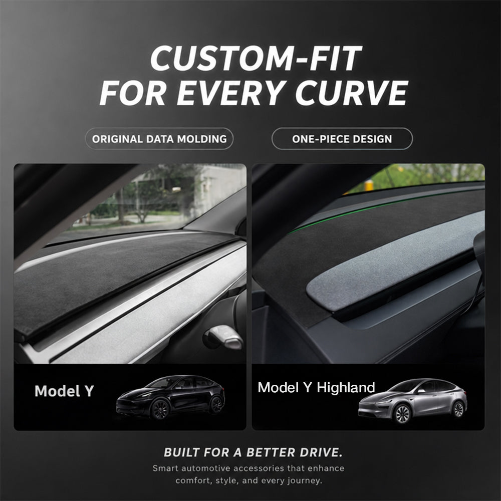 Model Y/ Y Juniper Dashboard Cover Mat | Anti-Glare Suede Dash Sunshade Pad