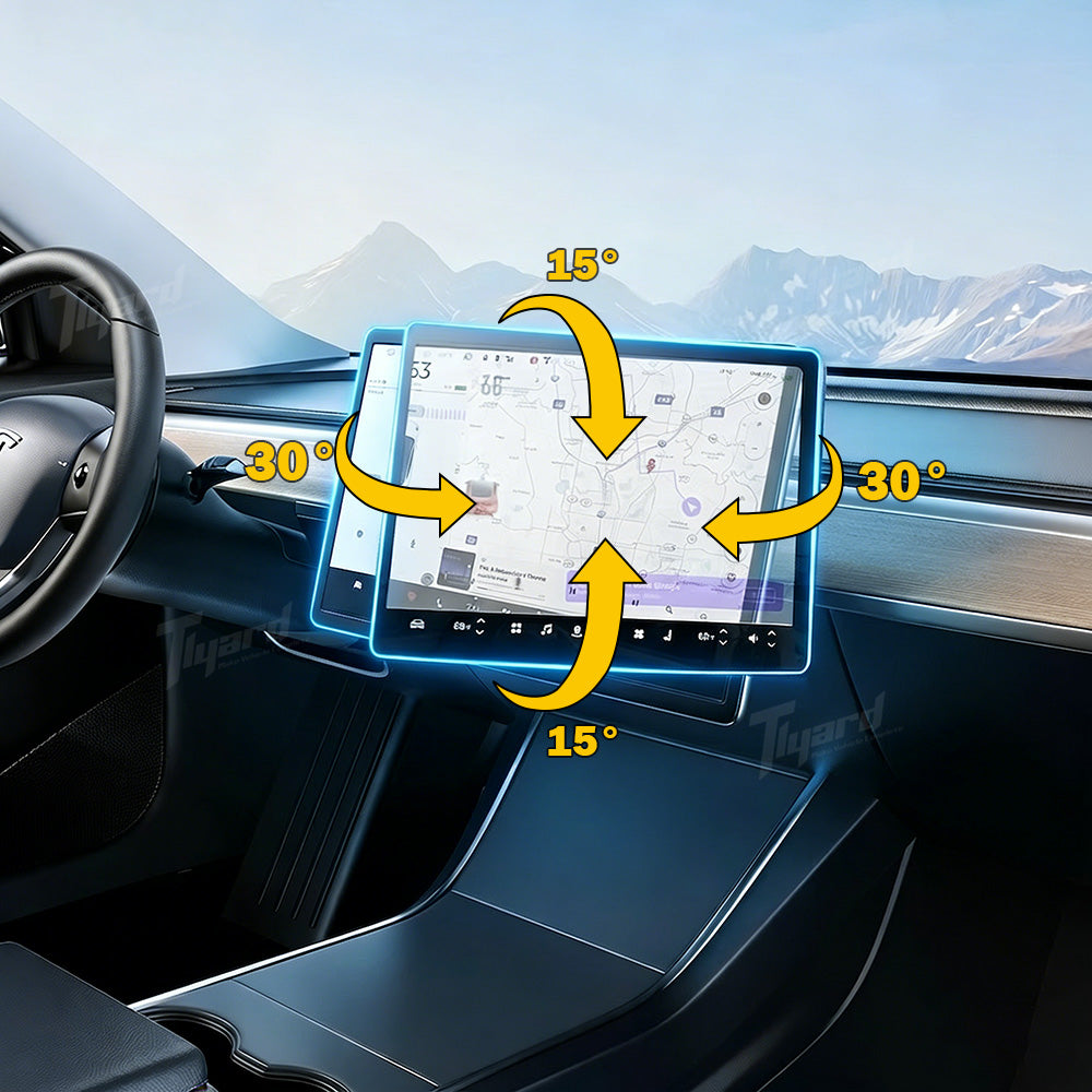Electric Auto-Swivel Screen Mount for Tesla Model 3/3 Highland & Y/Y Juniper Automatic Rotating Dashboard Screen Bracket
