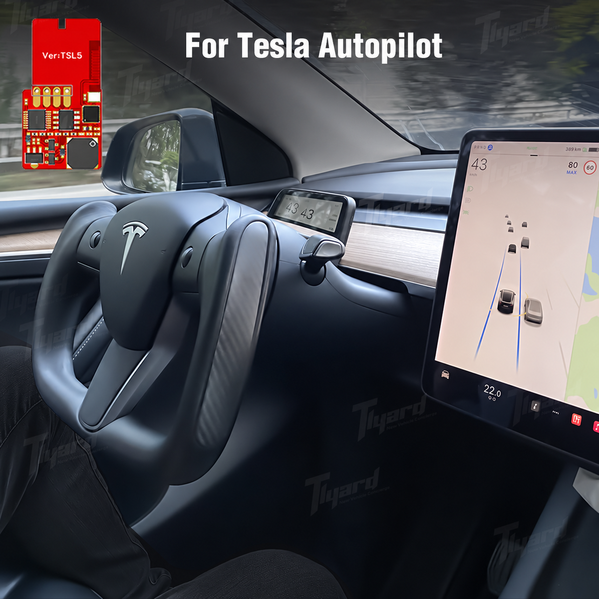 Tesla FSD Autopilot Assist Auxiliary Chip AP Nag Elimination Model 3/Y/S/X/Cybertruck Module Steering Wheel
