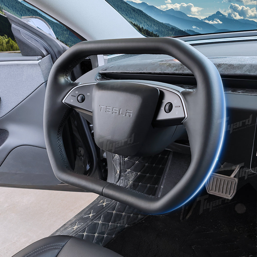 Floating Steering Wheel for Tesla Model 3 Highland/Model Y Juniper Cyber Design | Tlyard