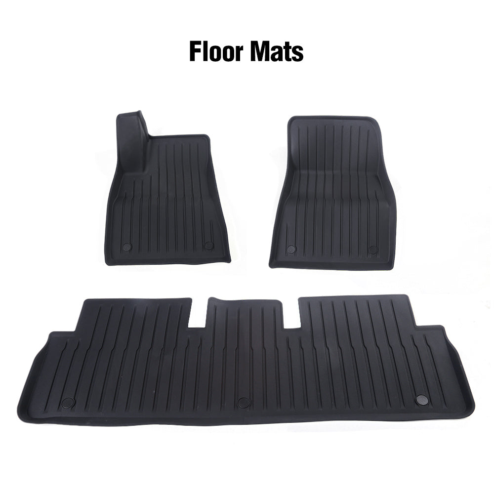 Tesla Model 3 Highand Floor Mats Waterproof Frunk Trunk Full Set Mats For All Weather