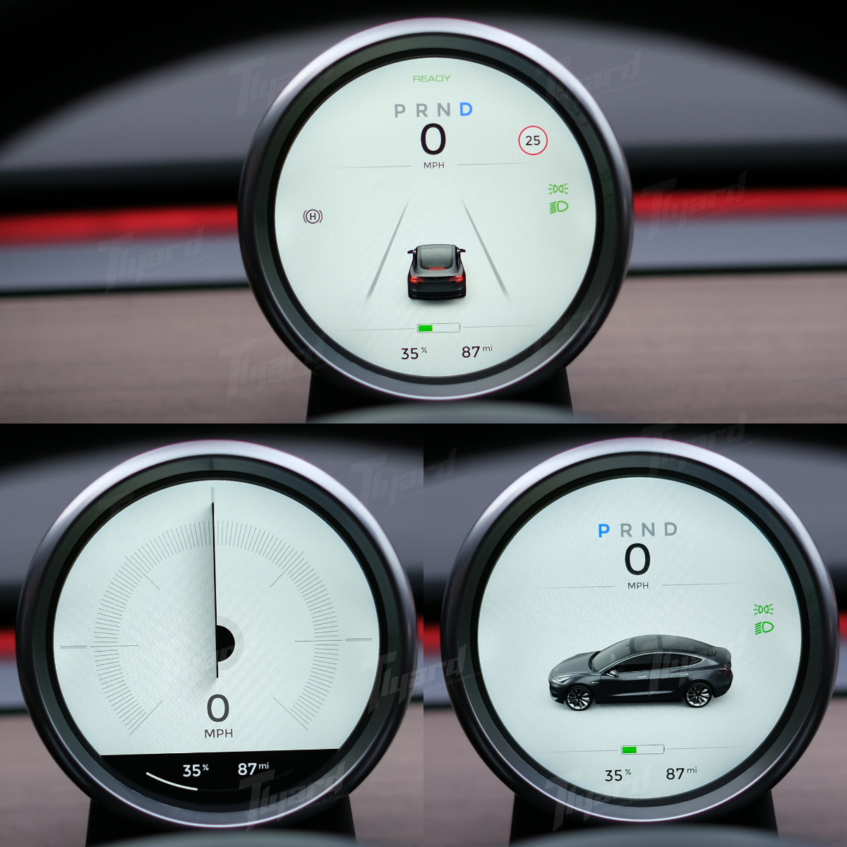 Model 3 & Y Mechanical Style Round Display Instrument Cluster