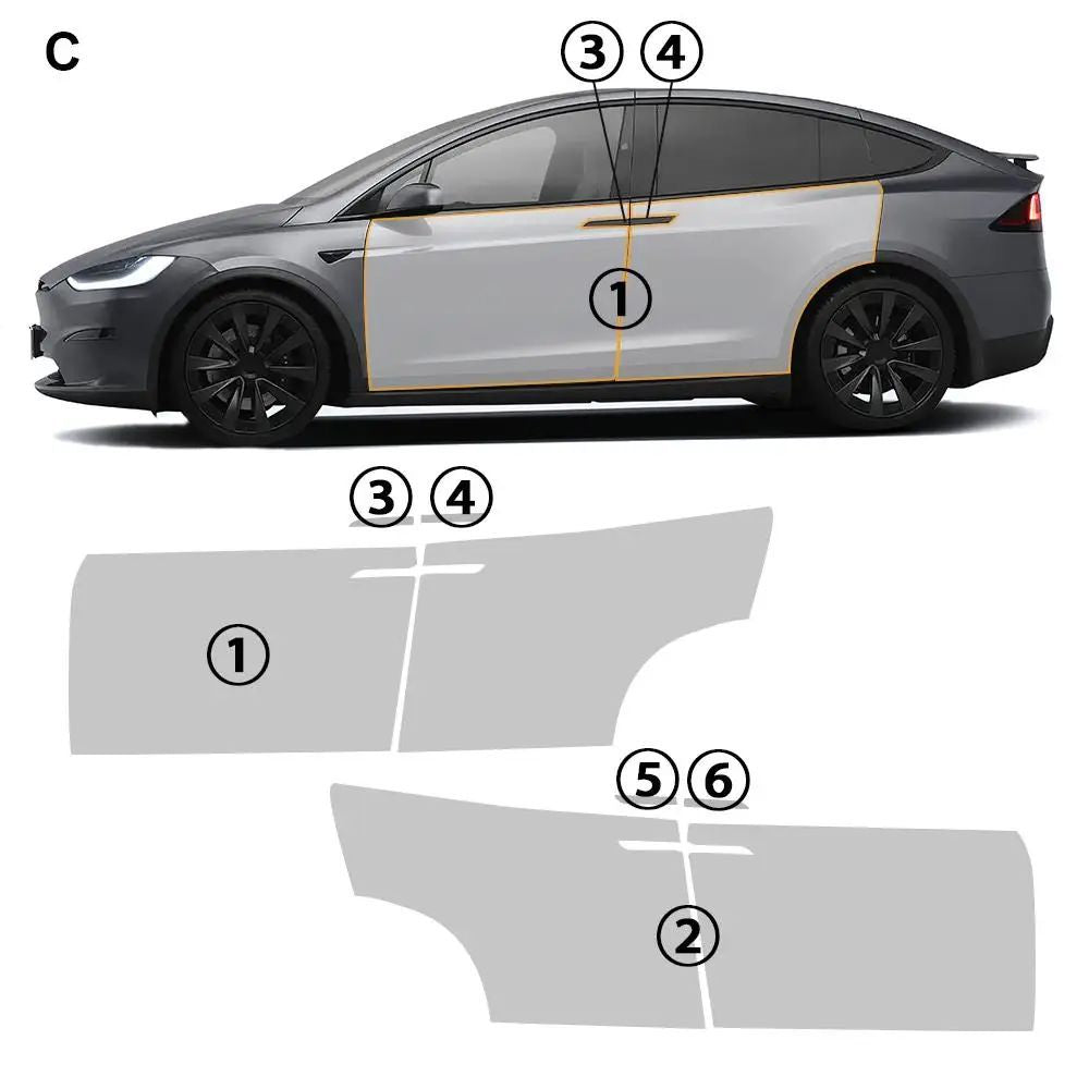 Full Body Pre-Cut TPU PPF for 2022-2025 Tesla Model X - Invisible Protection & Self-Healing Film | Tlyard