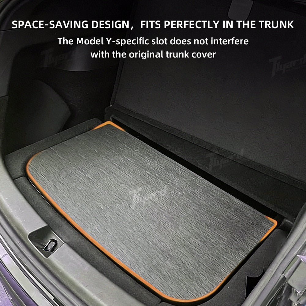 Hidden Camping Table for Tesla Model Y (2020-2026+) -Trunk Storage Picnic Set with 4 Stools