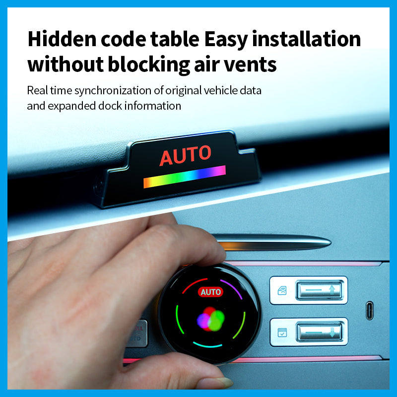 Upgraded LCD Intelligent Center Control Expansion Dock Station with Code Table for Model 3/Model Y | Tlyard