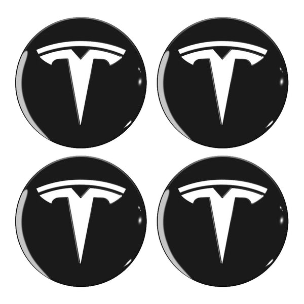 Couverture centrale de Hubcaps du logo 4 PCS de Tesla pour le modèle 3 et Y