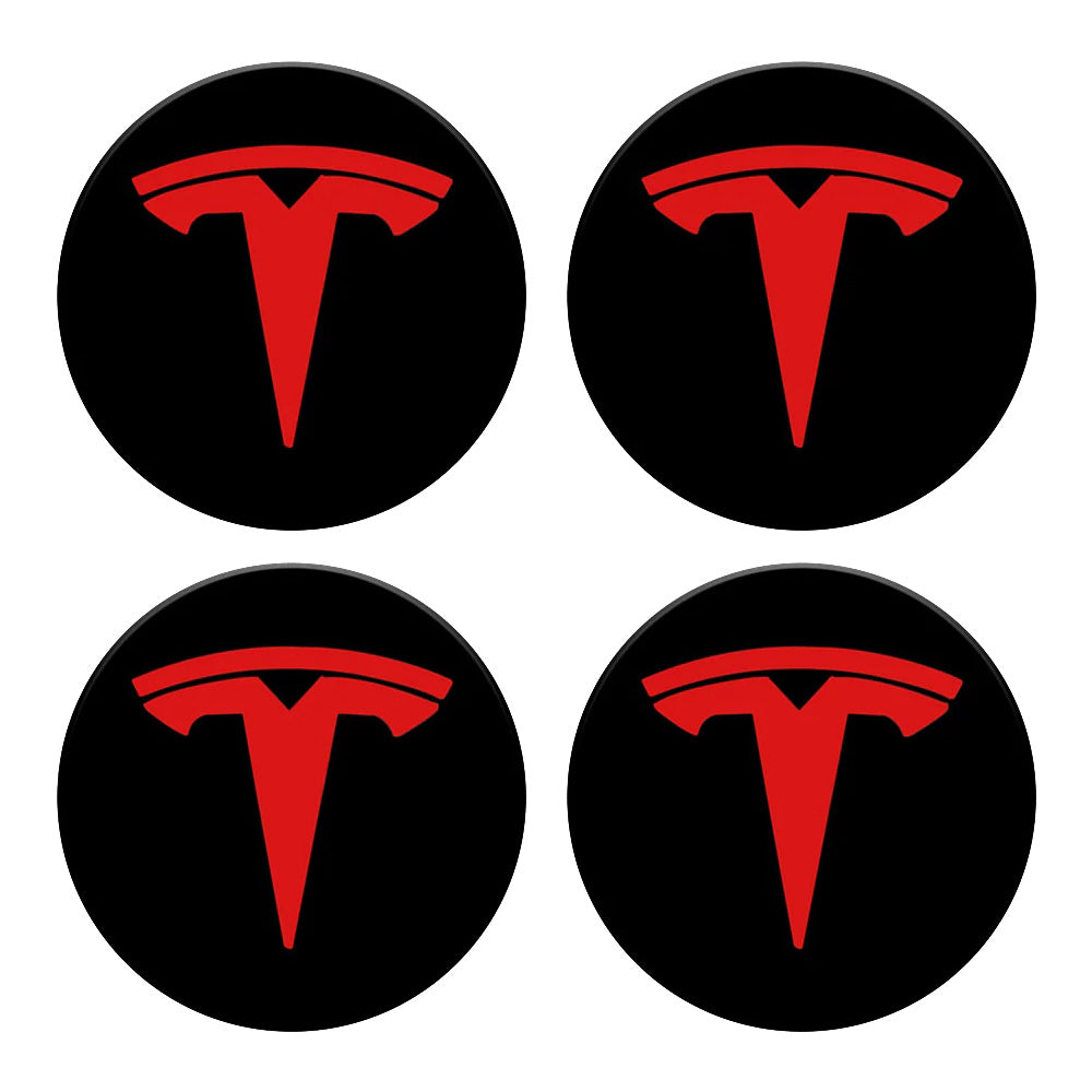 Tesla Logo 4 PCS Hubcaps Center Cover For Model 3 & Y