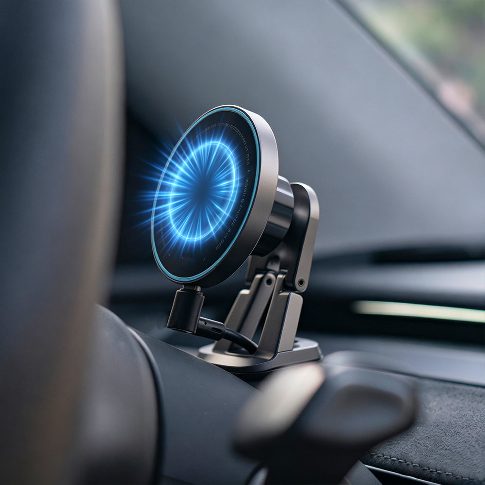 Magnetic Car Phone Mount for Tesla Model 3 / 3 Highland/ Y/ Y Juniper | 15W Fast Wireless Charging