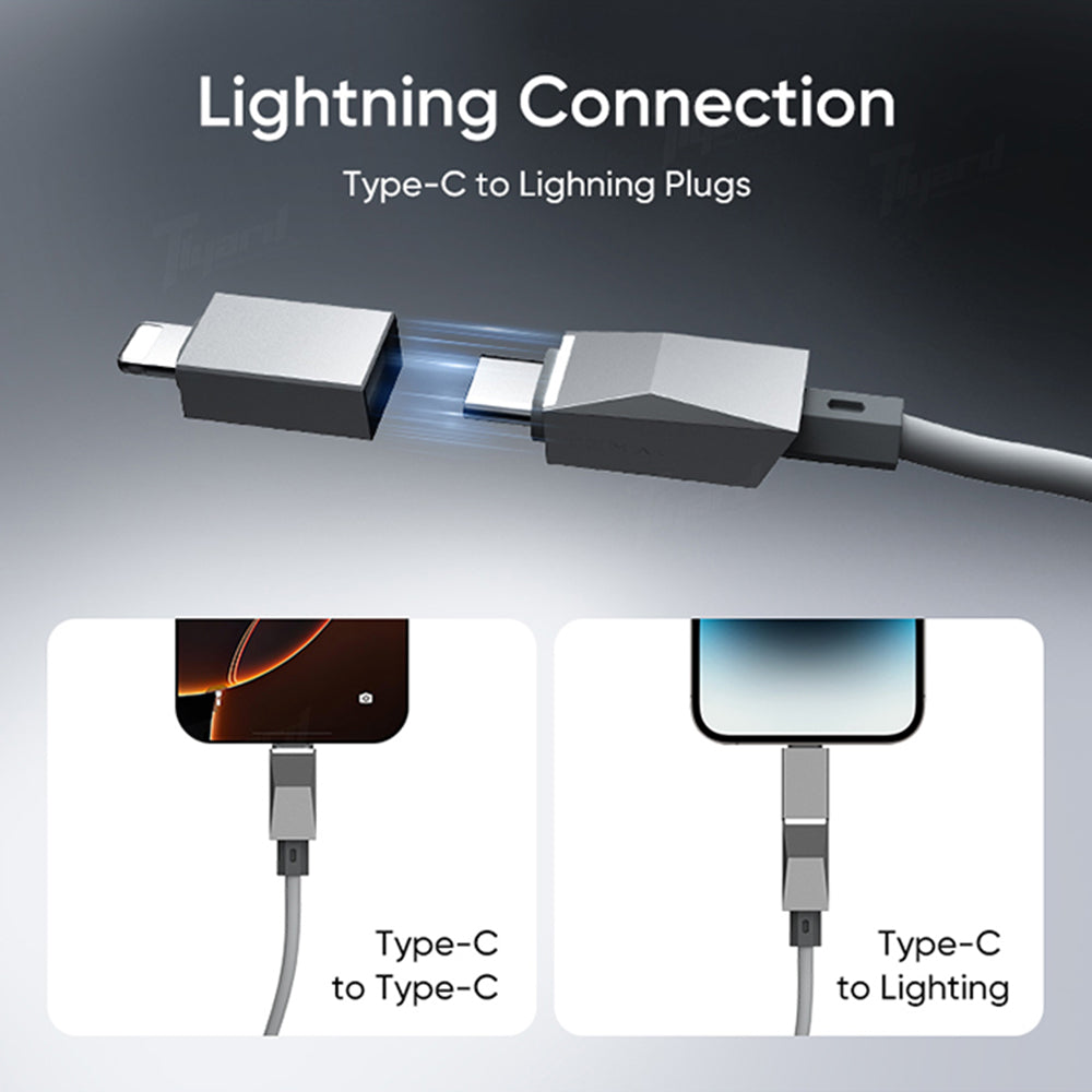 Magnetic Coiled 100W USB-C Charging Cable for Tesla Model 3/Y/S/X & Cybertruck