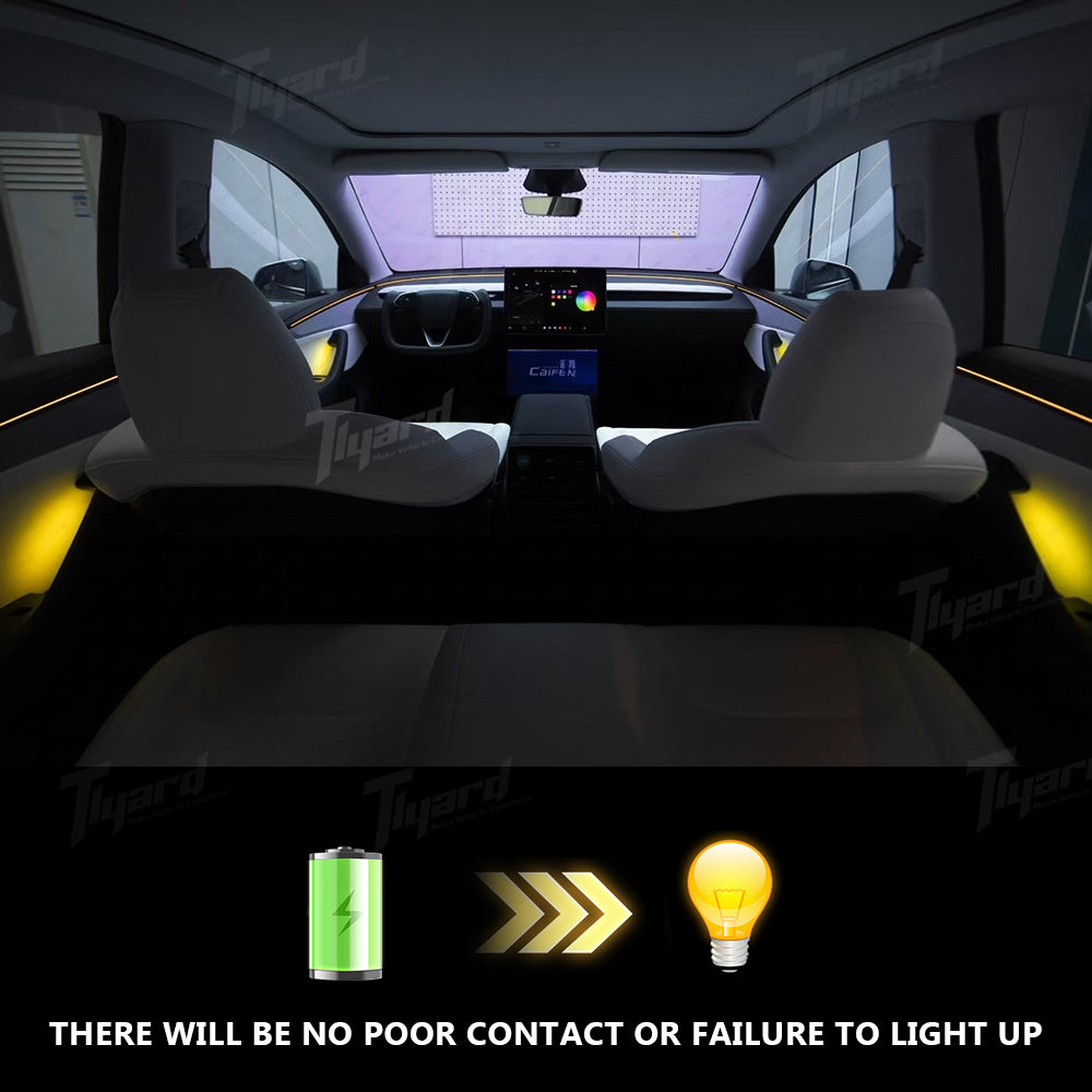 Model 3 Highland & Model Y Juniper Interior Door Handle Ambient Lights Upgrade