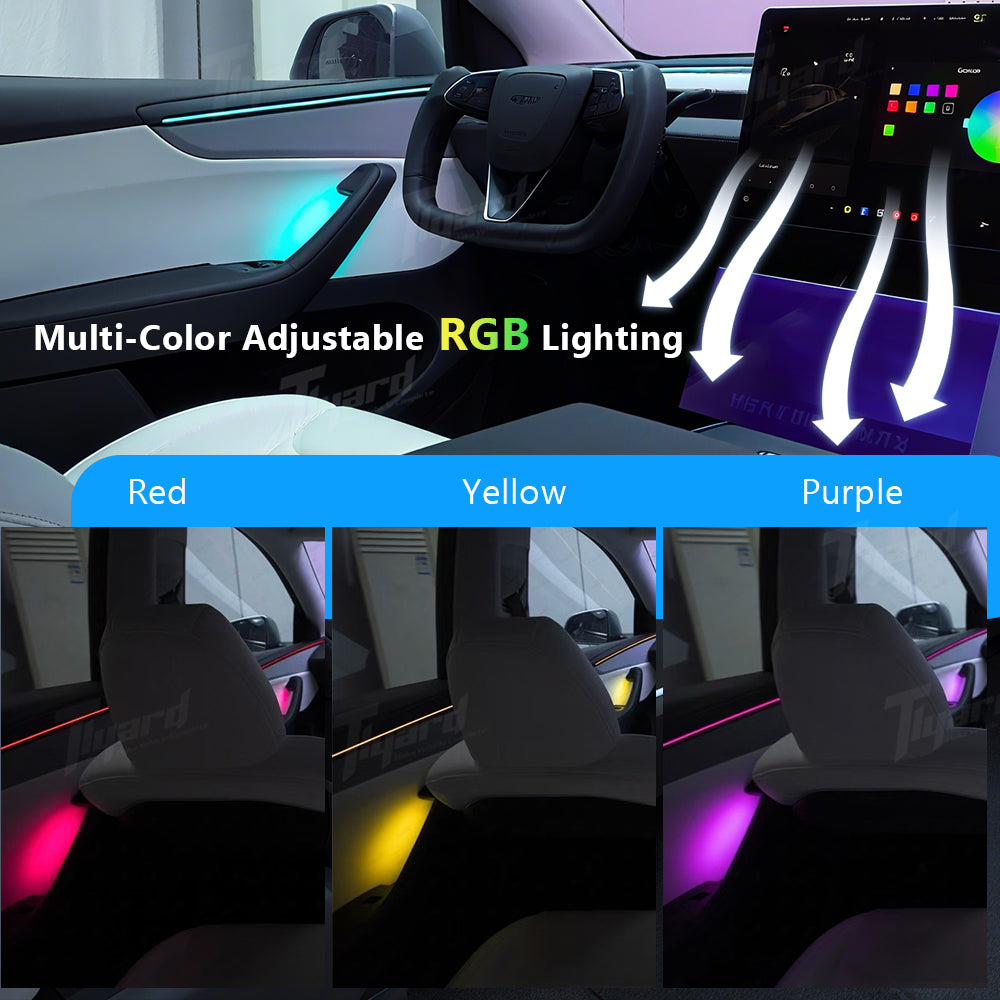 Model 3 Highland & Model Y Juniper Interior Door Handle Ambient Lights Upgrade