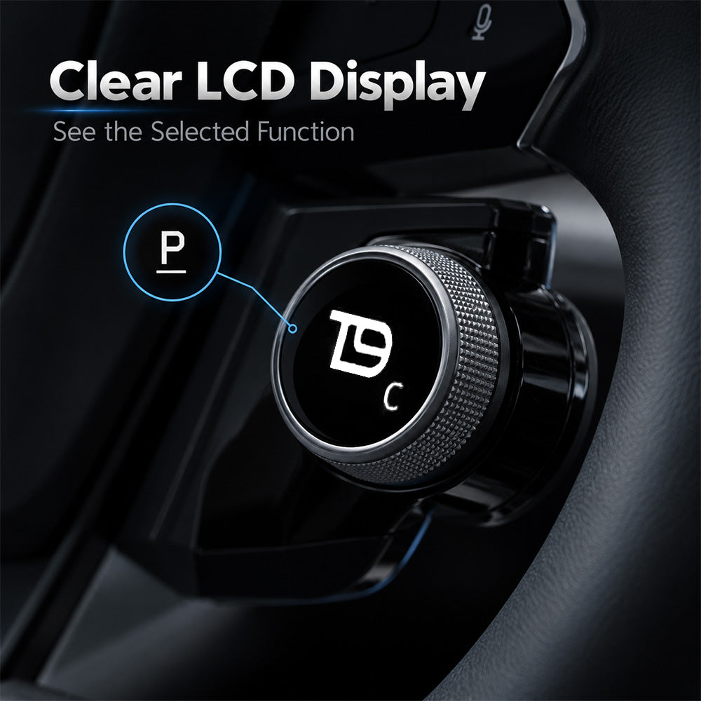 Model 3 Highland & Model Y Juniper Yoke / Cyber Steering Wheel featuring Smart LCD Display Knobs & PRND Control