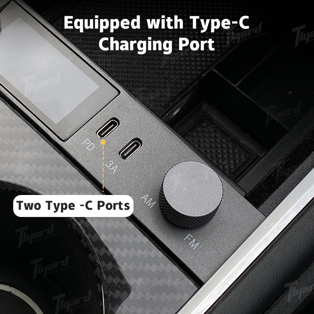 Model 3/Y Radio Expansion Dock Station Central Console with PD Fast Charging