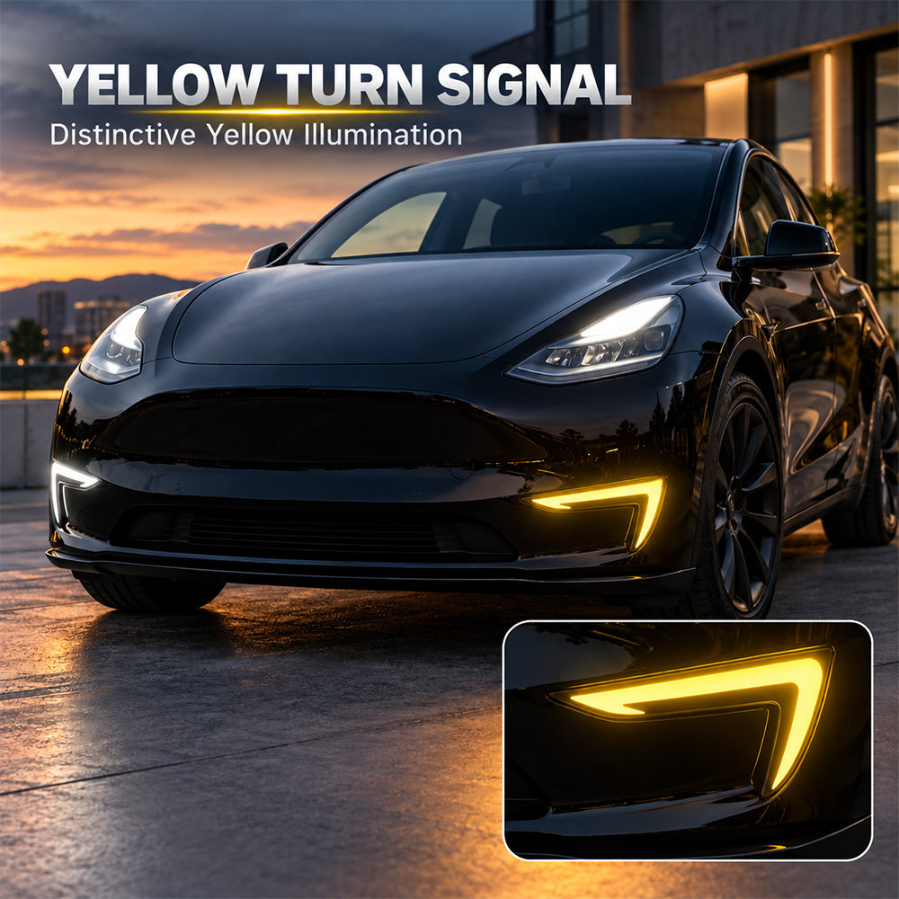 Model 3 / Y Switchback LED DRL Daytime Running Lights Front Bumper Light