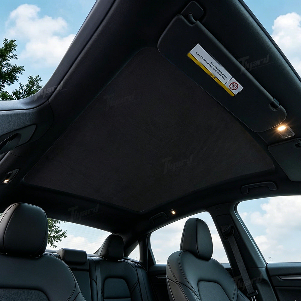 Model Y Juniper/3 Highland Electrostatic Alcantara Glass Roof Sunshade UV Heat Insulation