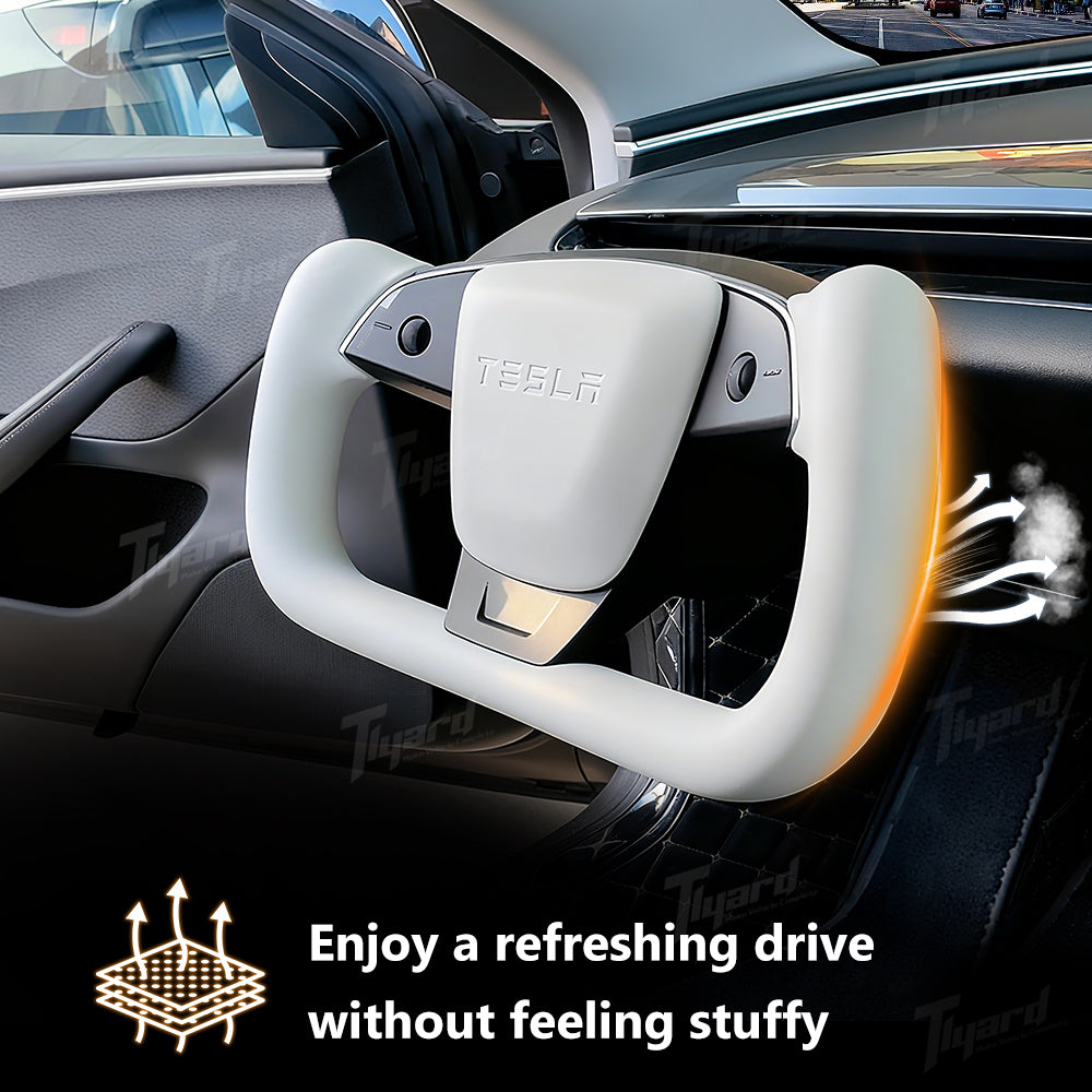 Model Y Juniper/3 Highland Yoke Steering Wheel 2.0 Steering Wheel Upgrade | Tlyard