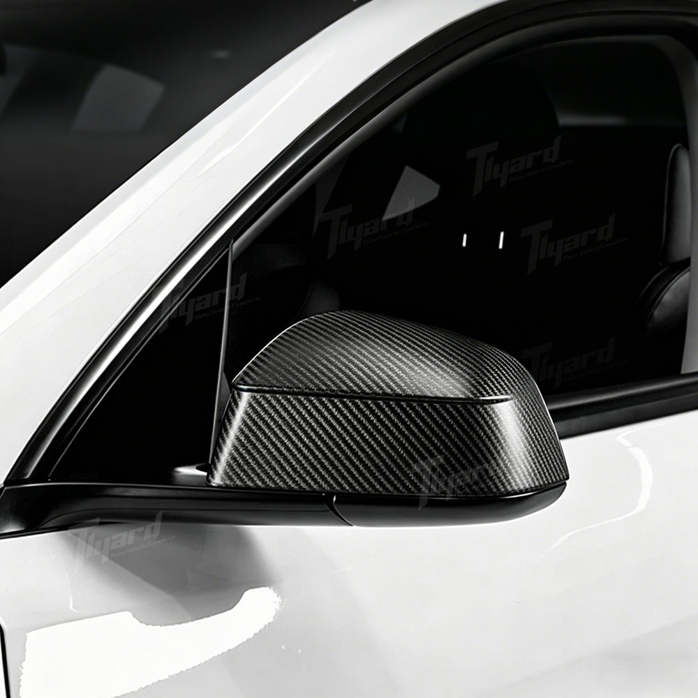 Model Y Juniper Real Carbon Fiber Side Mirror Cover Caps | Tlyard