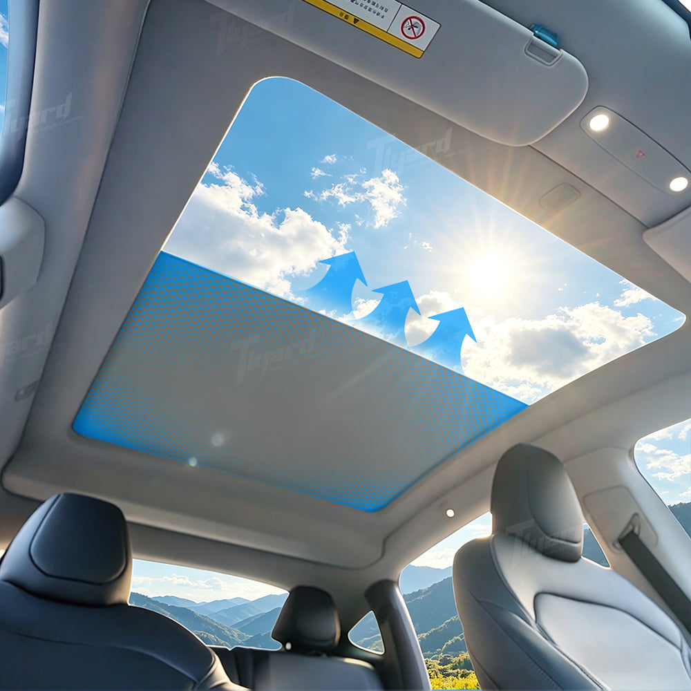 Model Y Juniper Voice Control Electric Sunshade - Intelligent Heat Insulated Retractable Roof Blind