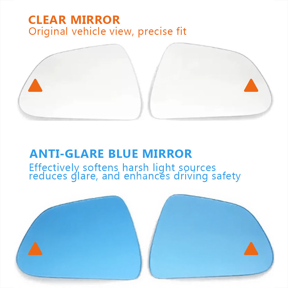 Model 3/ 3 Highland & Model Y/ Y Juniper Replacement Mirror Glass with Built-in Blind Spot Indicator 2PCS Set | Tlyard