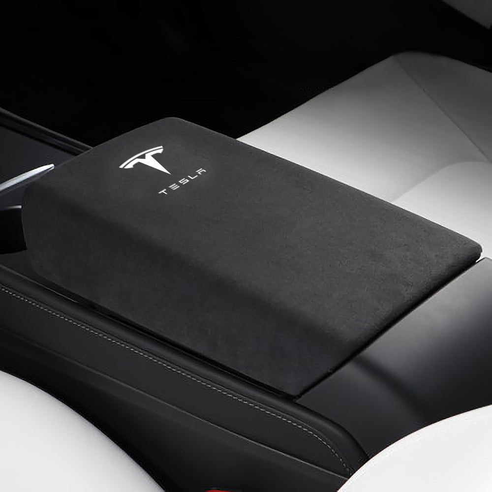 Alcantara Model 3 & Y Armrest Center Console Cover Protector