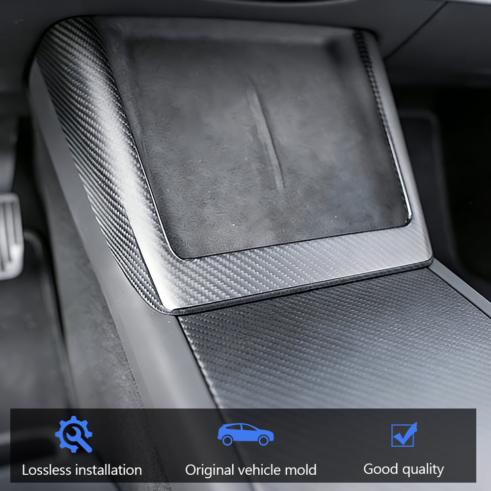 Real Carbon Fiber Center Console Charging Pad Trim for Tesla Model 3 Highland & Model Y Juniper Accessories | Tlyard