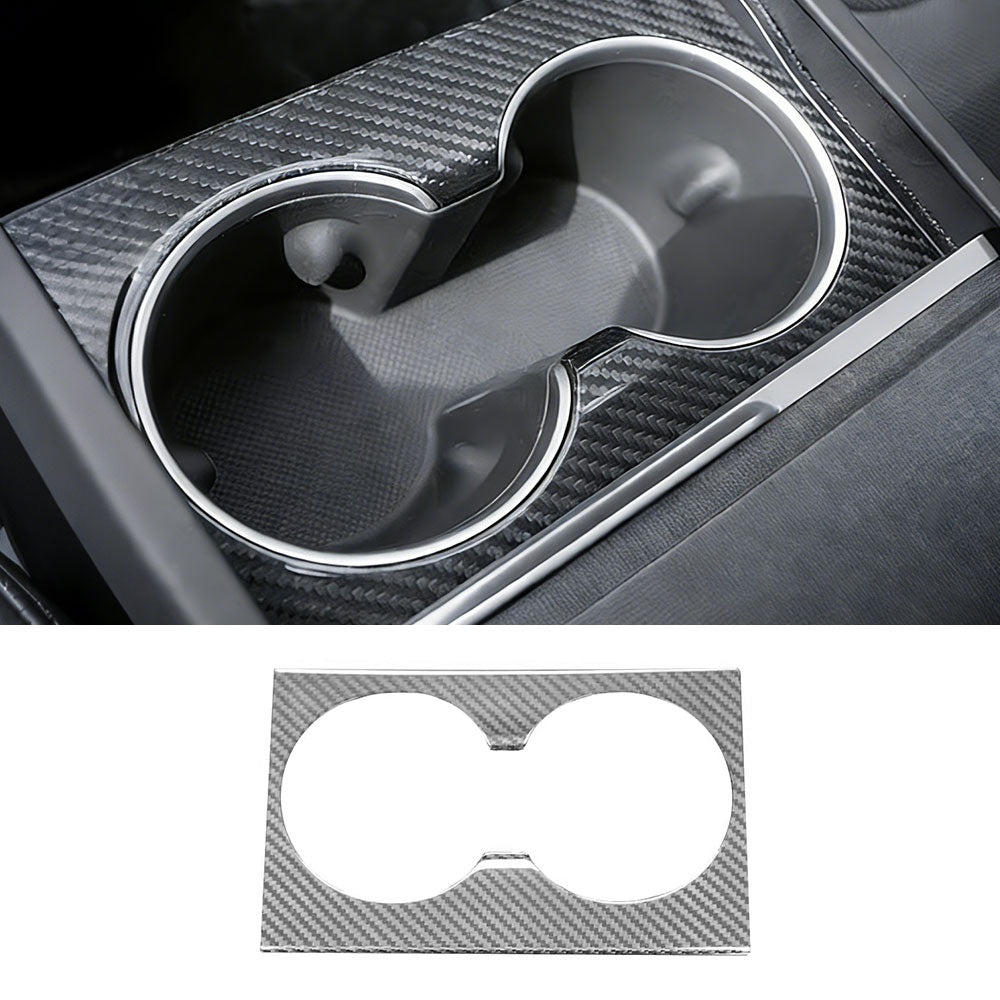 Real Dry Carbon Fiber Cup Holder for Model Y 2025 Juniper Interior Trim | Tlyard