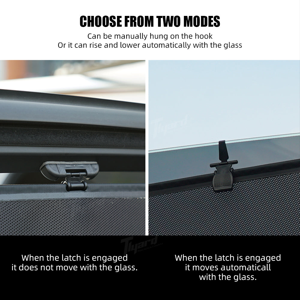 Retractable Side Window Privacy Sunshades for Tesla Model 3/Y/X/S Heat Insulation Curtains Set | Tlyard