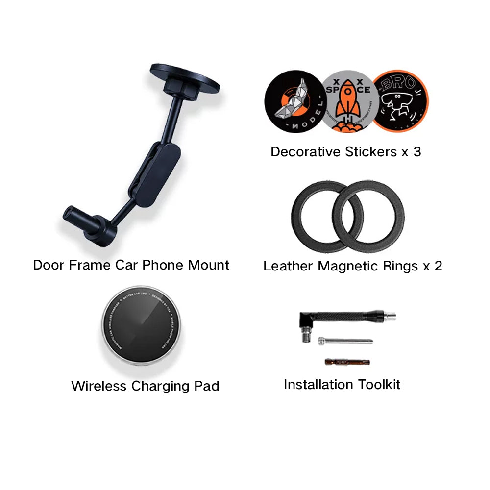 Side Door Frame MagSafe Phone Mount for Tesla Model 3/3 Highland & Y/YJuniper