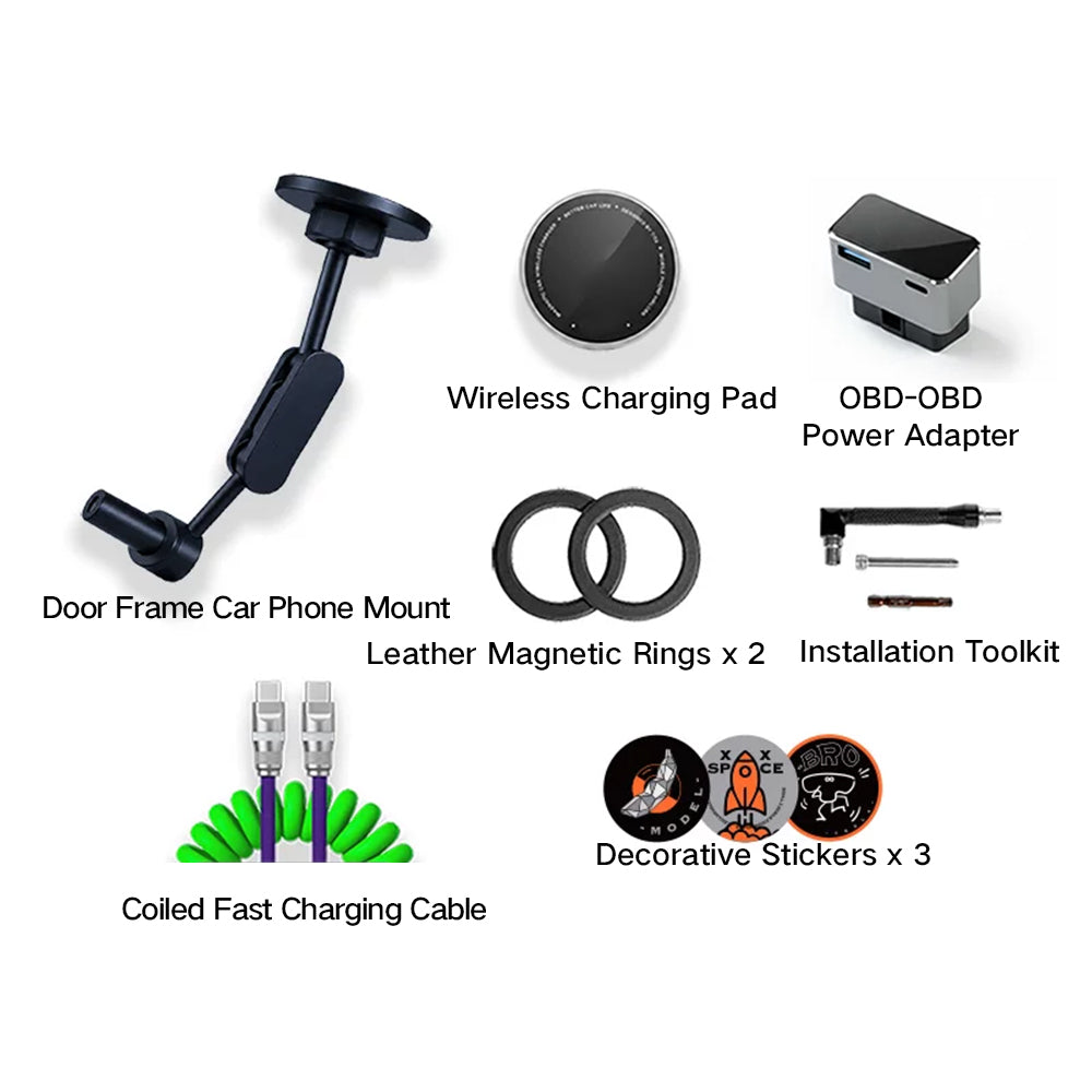 Side Door Frame MagSafe Phone Mount for Tesla Model 3/3 Highland & Y/YJuniper