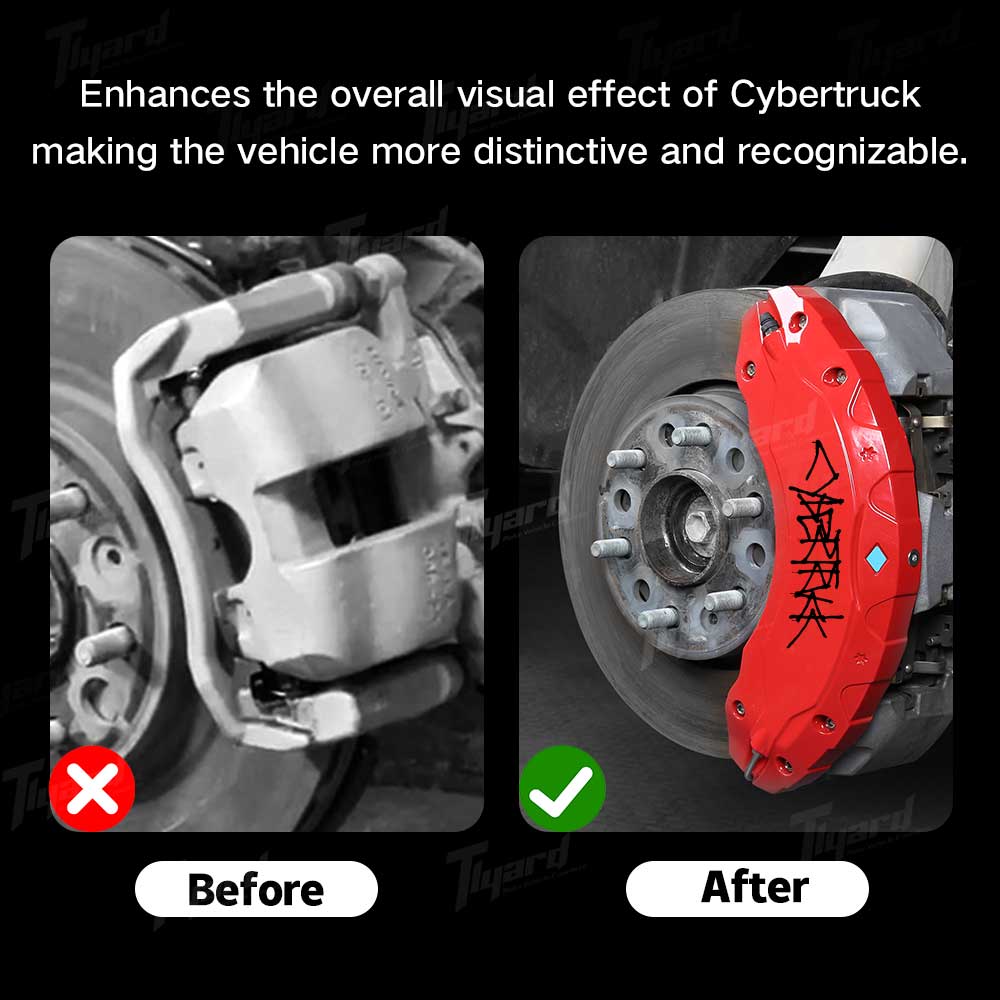 Teasla Cybertruck Caliper Cover Set Aluminum Alloy Caliper Protector for Cybertruck | Tlyard