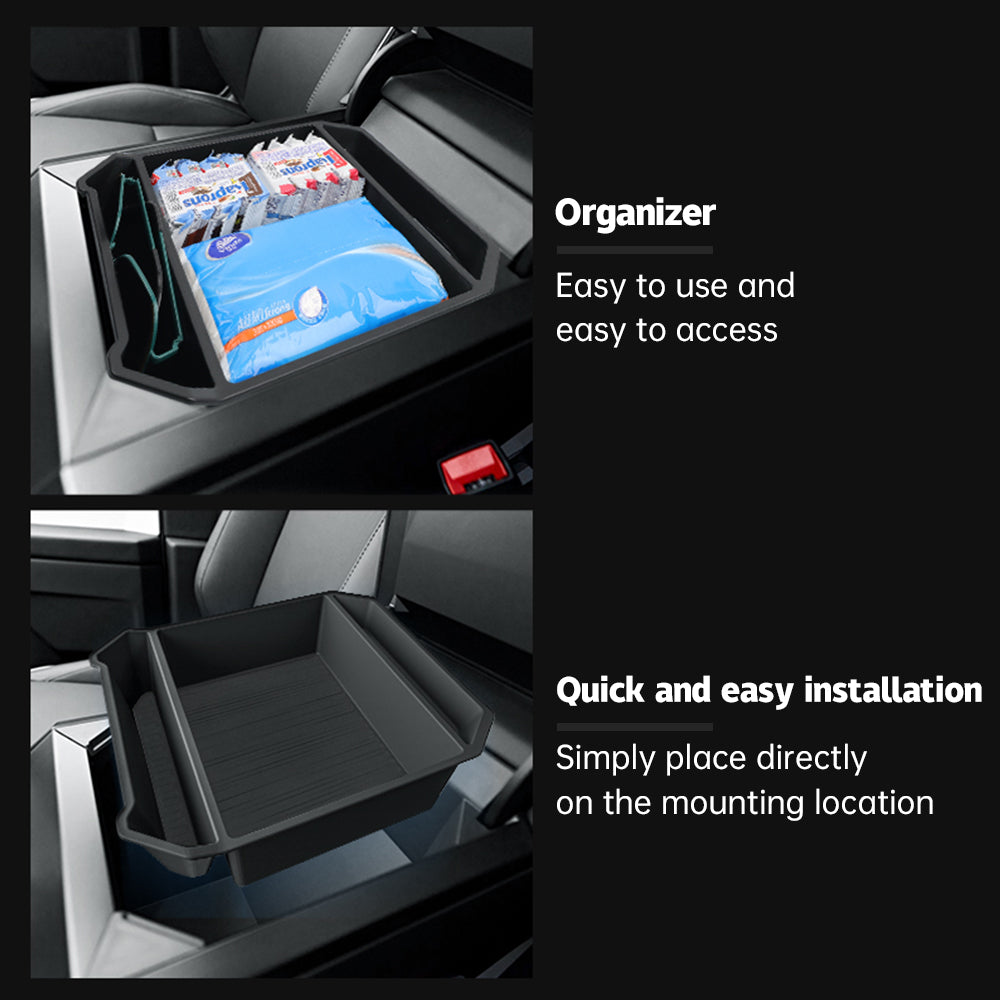 Tesla Cybertruck Center Console Storage Box Armrest 	Divider for Cybertruck Interior Upgrade | Tlyard