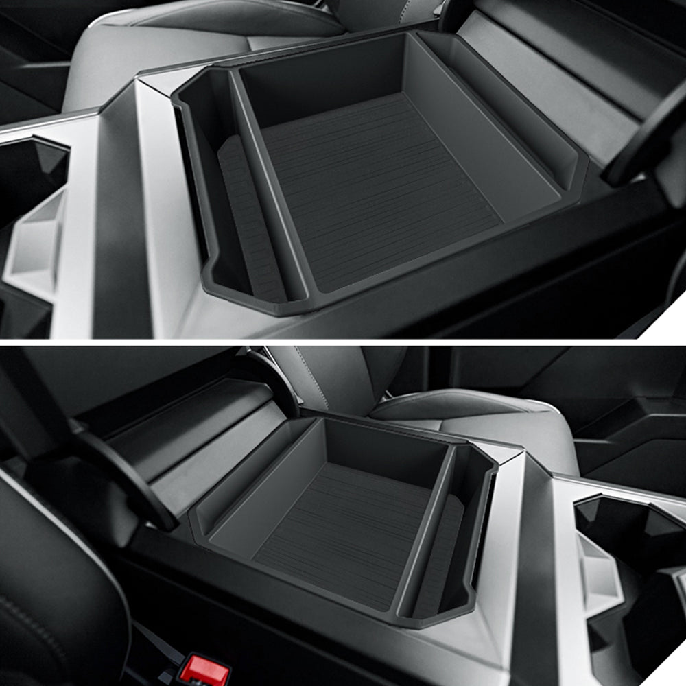 Tesla Cybertruck Center Console Storage Box Armrest 	Divider for Cybertruck Interior Upgrade | Tlyard