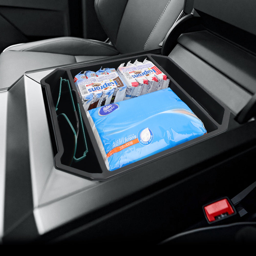 Tesla Cybertruck Center Console Storage Box Armrest 	Divider for Cybertruck Interior Upgrade | Tlyard