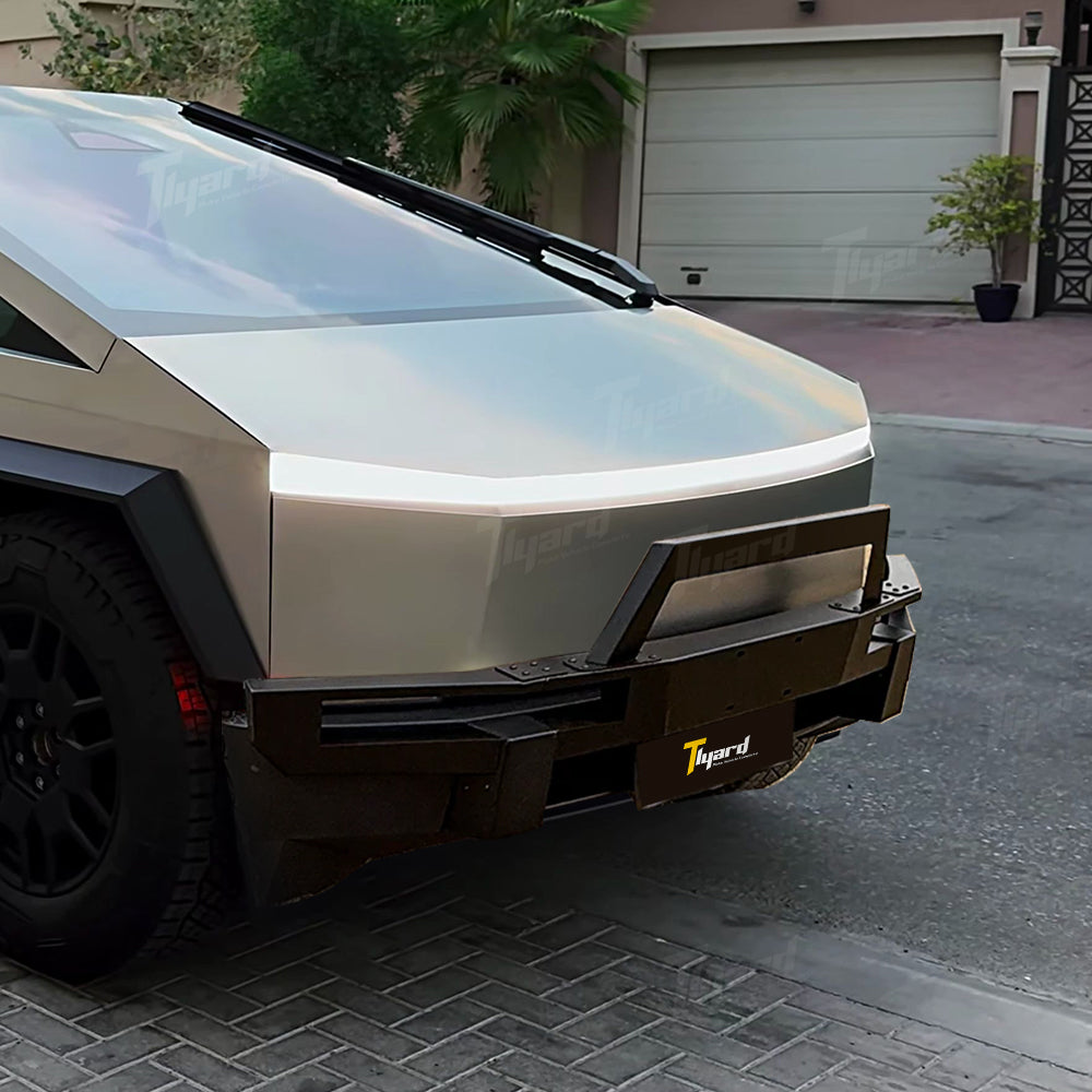 Tesla Cybertruck Front Bumper Guard Steel Bull Bar for Off-Road Upgrade | Tlyard