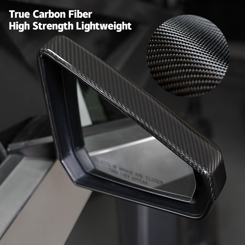 Tesla Cybertruck Real Carbon Fiber Rearview Mirror Cover for Cybertruck Upgrade