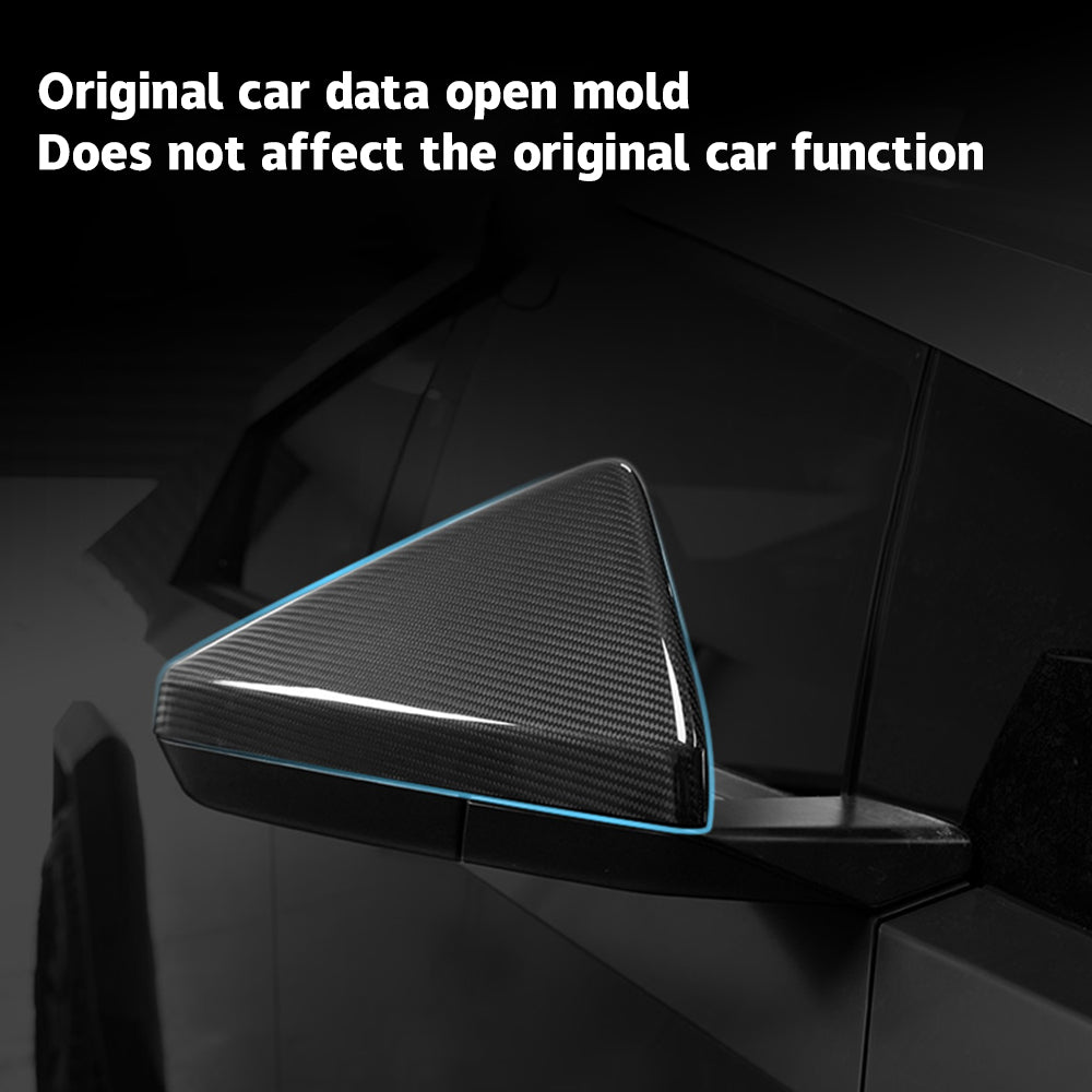 Tesla Cybertruck Real Carbon Fiber Rearview Mirror Cover for Cybertruck Upgrade