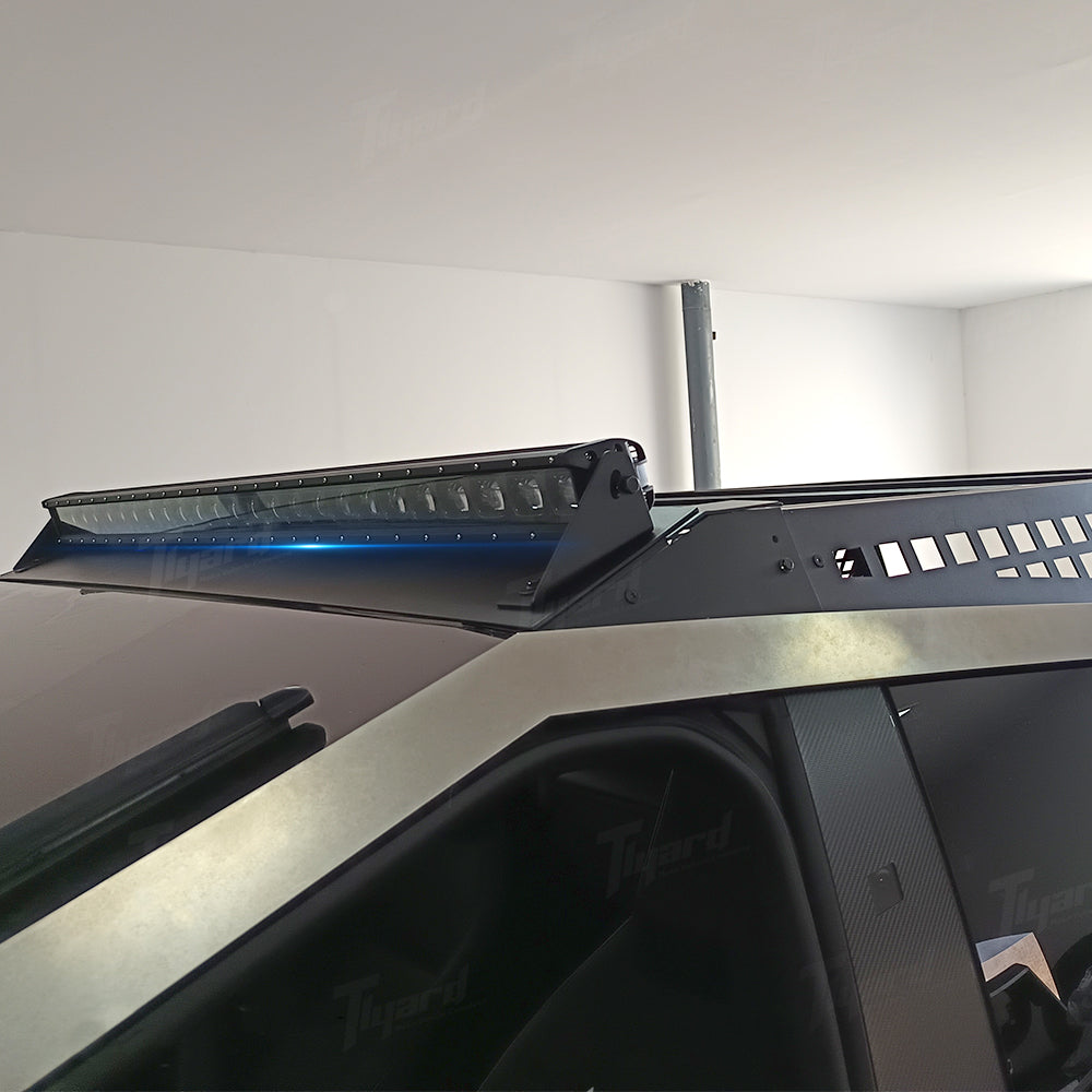 Presale 32%Off Tesla Cybertruck Roof Rack Molle Panel Organizer Roof Platform with Light Bar for Cybertruck Exterior | Tlyard