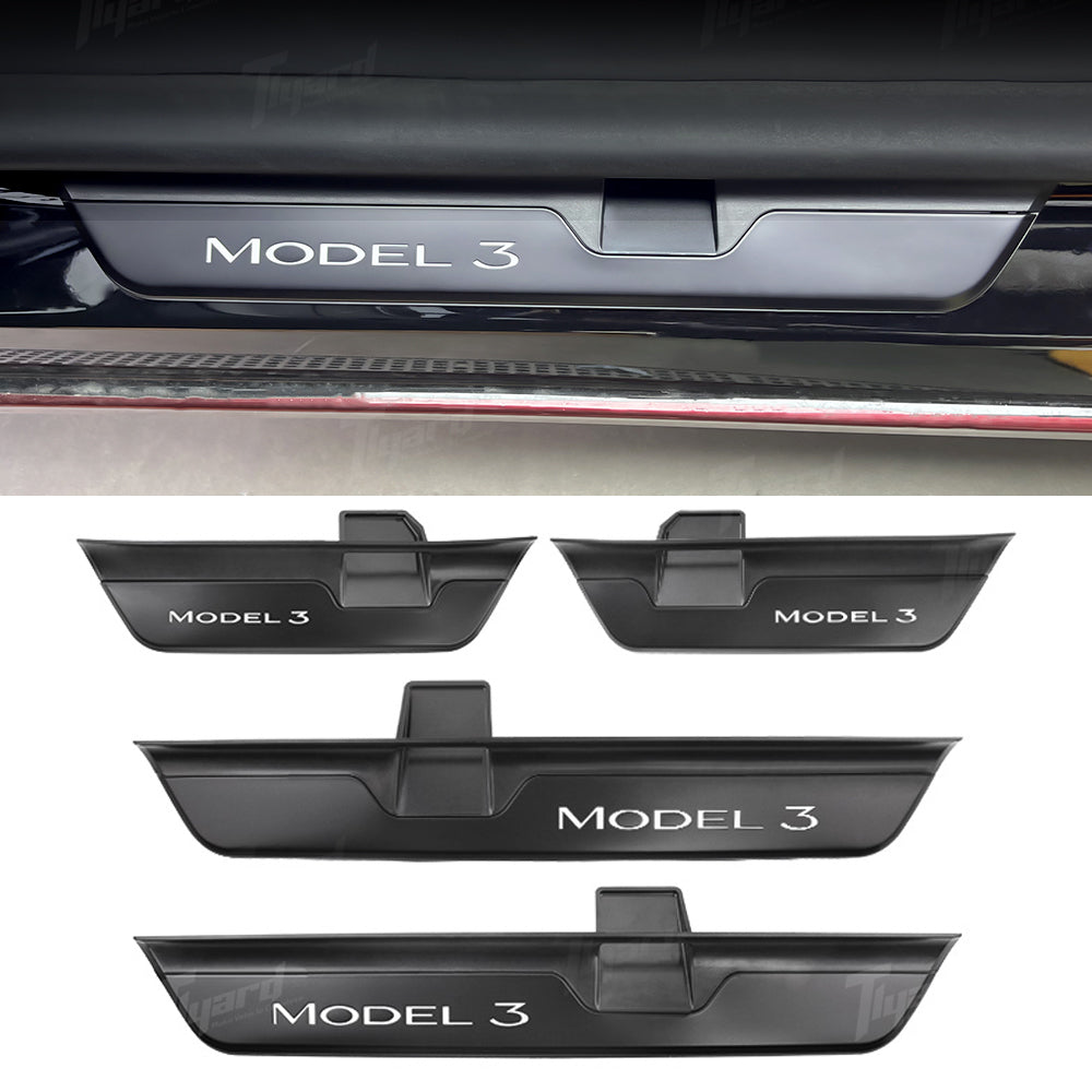 Tesla Model 3 Highland 2024+ Illuminated Door Sill Protector LED Strip Welcome Pedal | Tlyard