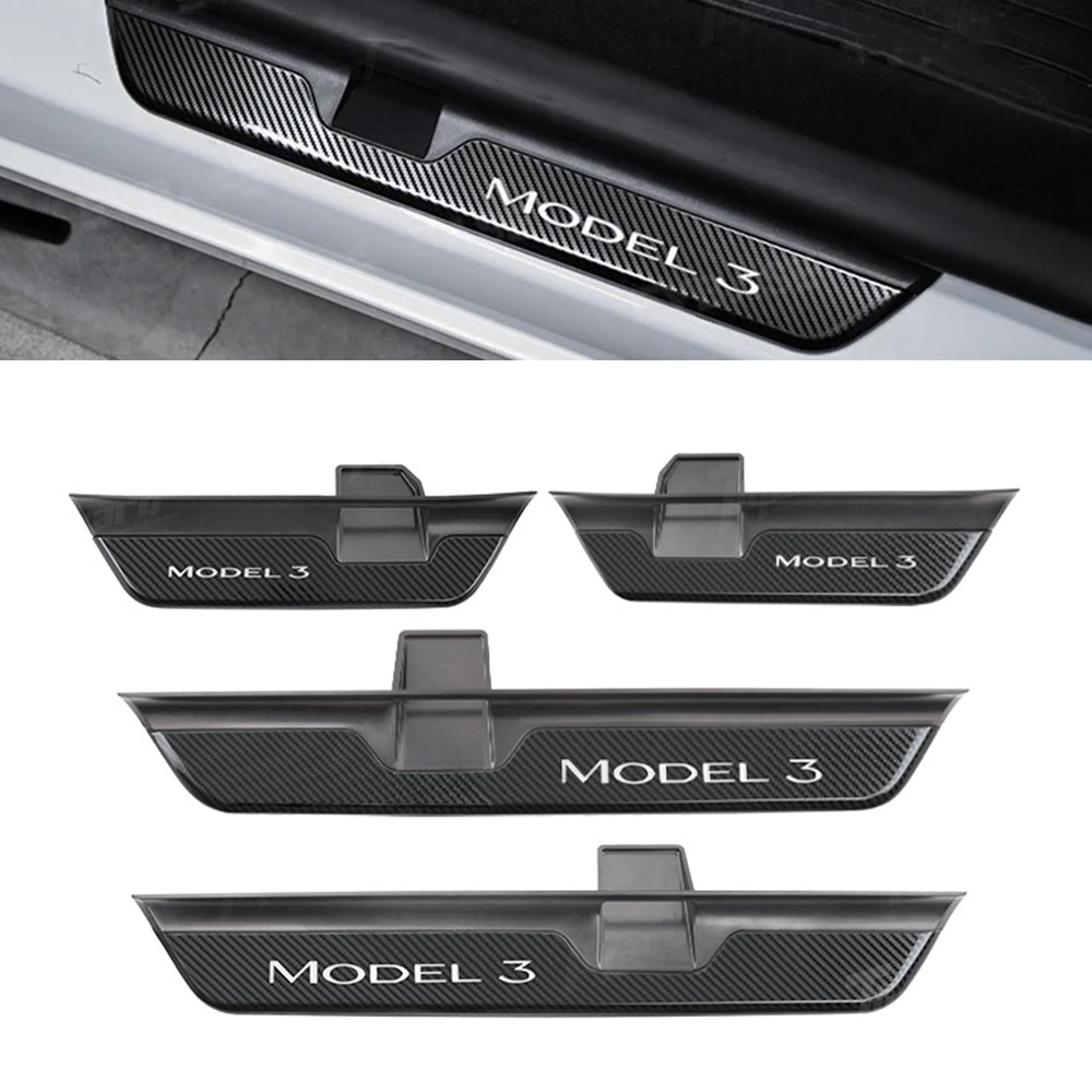 Tesla Model 3 Highland 2024+ Illuminated Door Sill Protector LED Strip Welcome Pedal | Tlyard