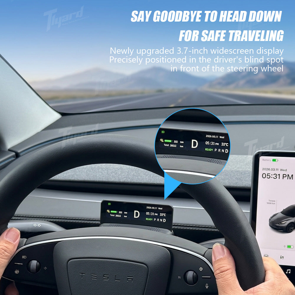 Tesla Model Y Juniper/ 3 Highland Smart Gear Shift Stalk with Digital Instrument Display Upgrade Kit