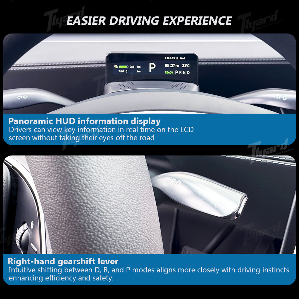 Tesla Model Y Juniper/ 3 Highland Smart Gear Shift Stalk with Digital Instrument Display Upgrade Kit